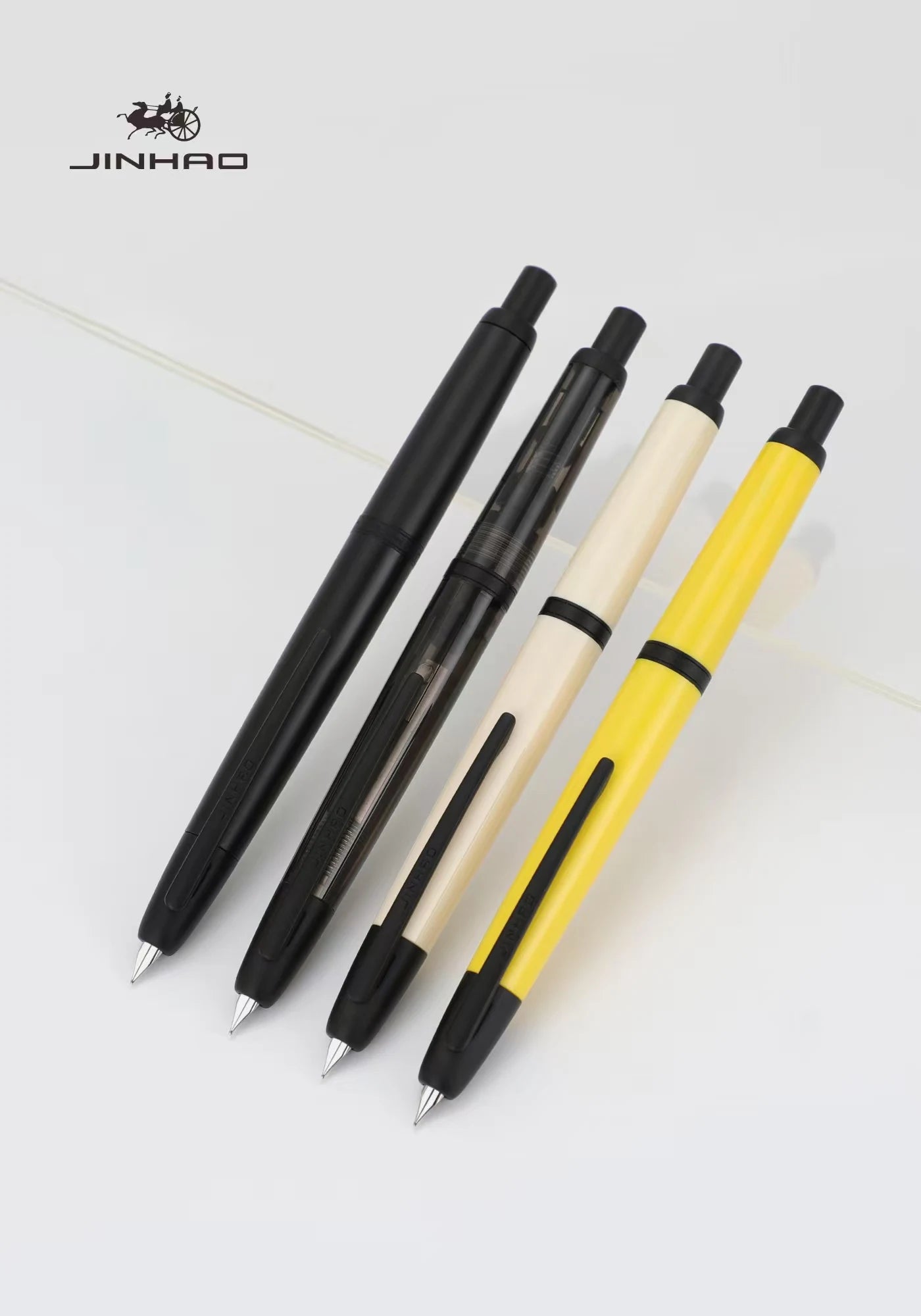 Jinhao 20 Press Retractable Fountain Pen EF/F Nib with Converter Resin