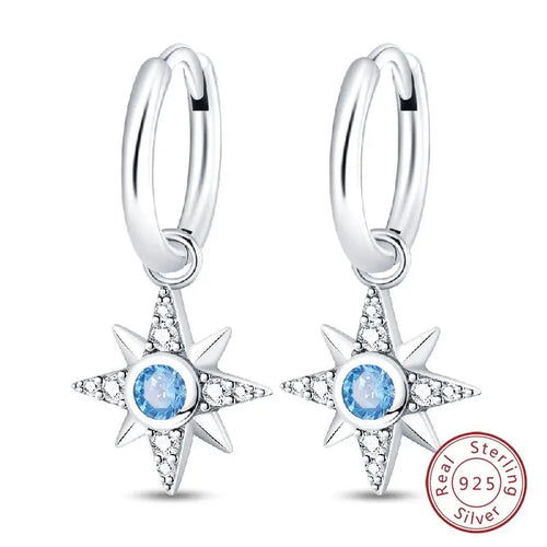 Hot 925 Sterling Silver Earrings Charm Simple Shining Lotus Zircon