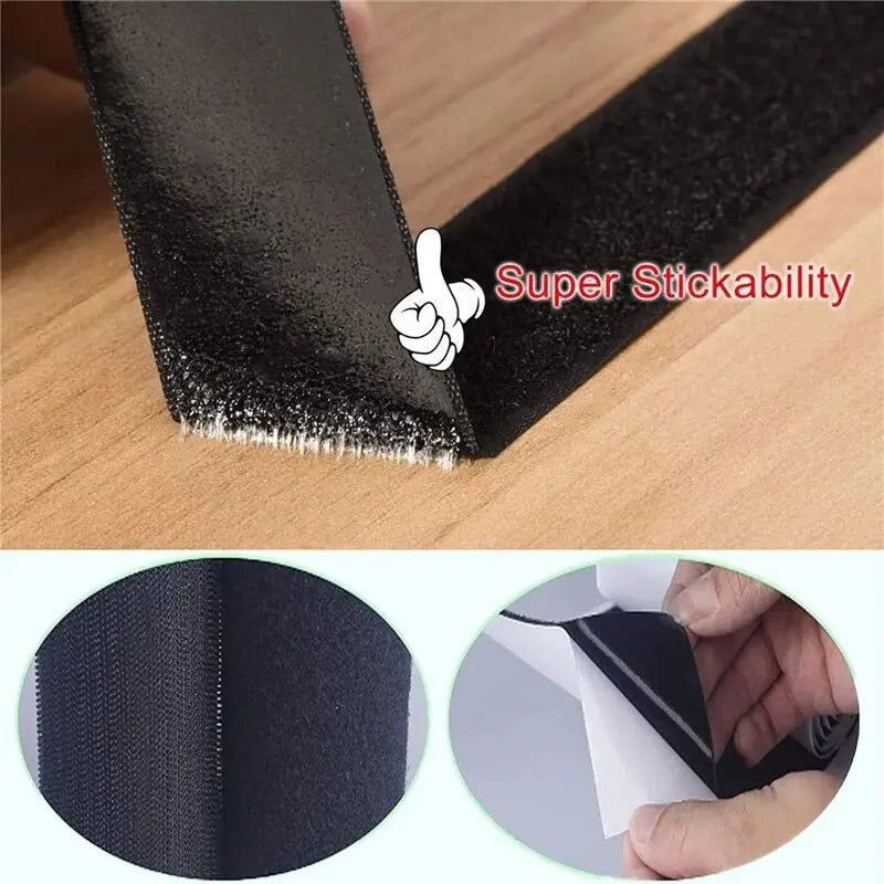 1M/5M Strong Self Adhesive Hook & Loop Tape Double Sided Heavy Duty