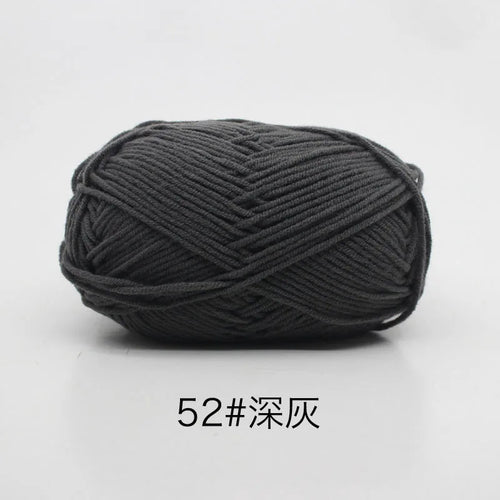 40-50g/Set 4ply Milk Cotton(80%) Knitting Yarn Needlework Dyed Lanas