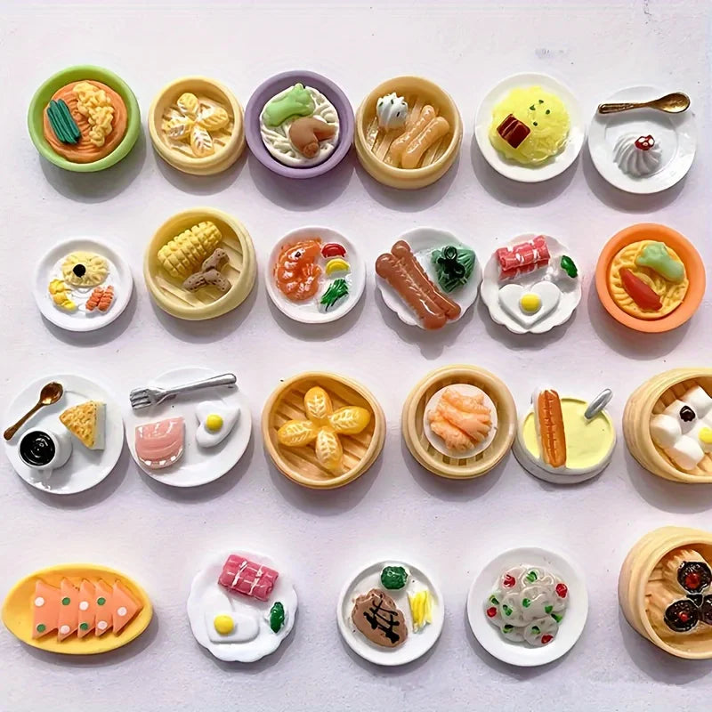 Mini Food Toys Mixed Style Resin Food Doll Kitchen Mini Food Statue