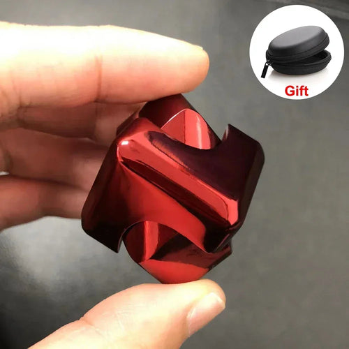 Alloy Cube Spinner Fingertip Gyroscope Fidget Anti Stress Toys Adult