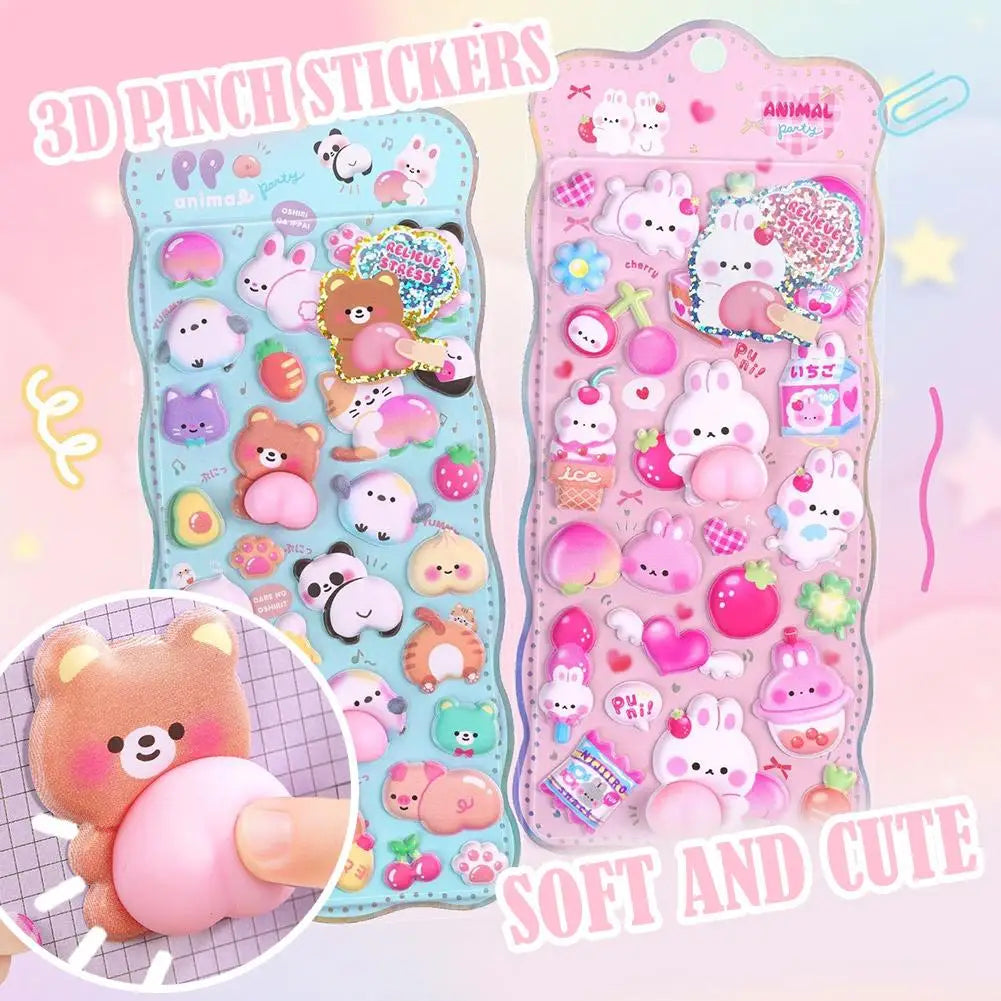 Kawaii Cartoon Soft Cute Little Rabbit 3D Pinching Relaxing Butt