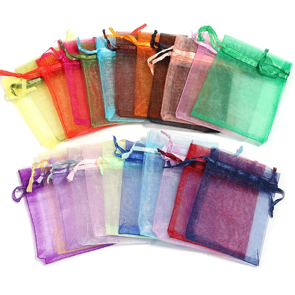 10pcs/Lot 24 Colors Organza Bags Jewelry Bag Wedding Gift Storage