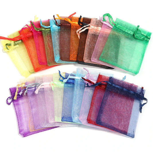 10pcs/Lot 24 Colors Organza Bags Jewelry Bag Wedding Gift Storage