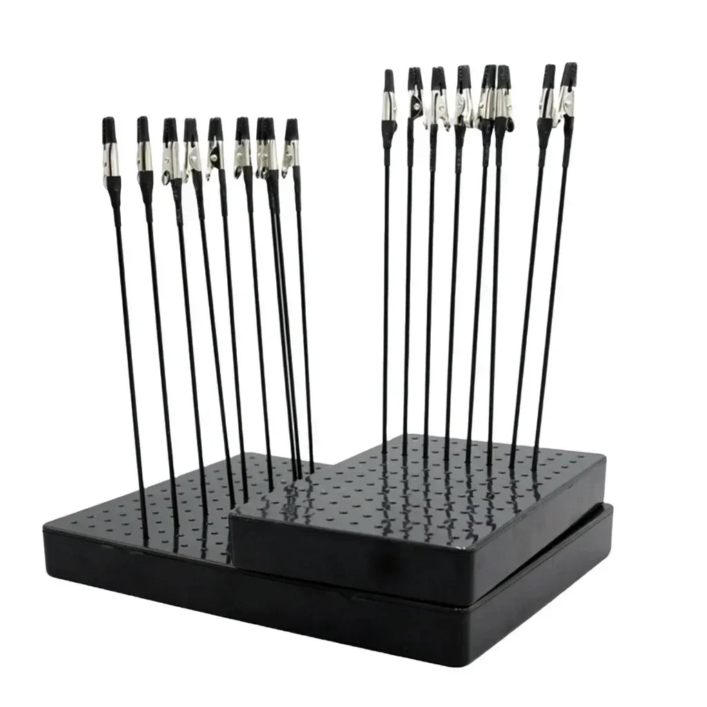 Model Painting Stand Base with 10pcs Metal Flexible Alligator Clips