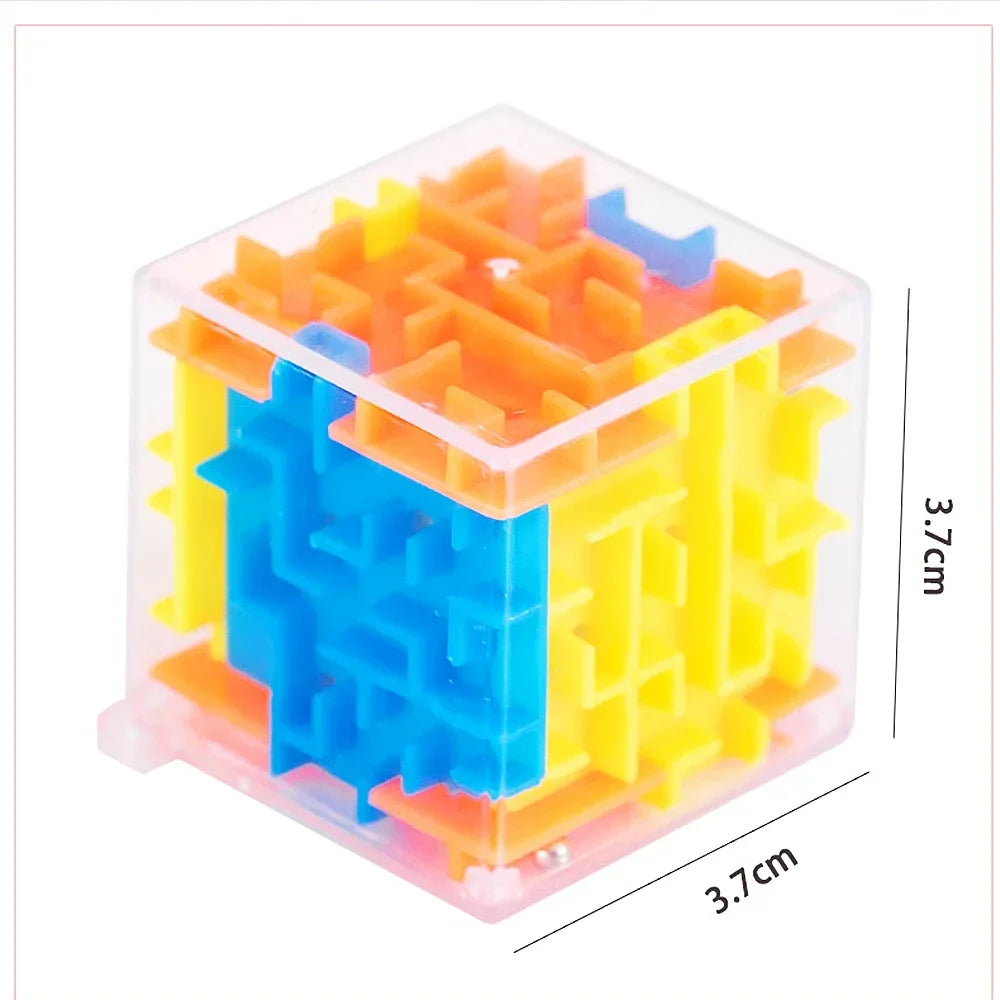 Fun 3D Cube Rolling Beads Maze Educational Toys Boys Girls Birthday