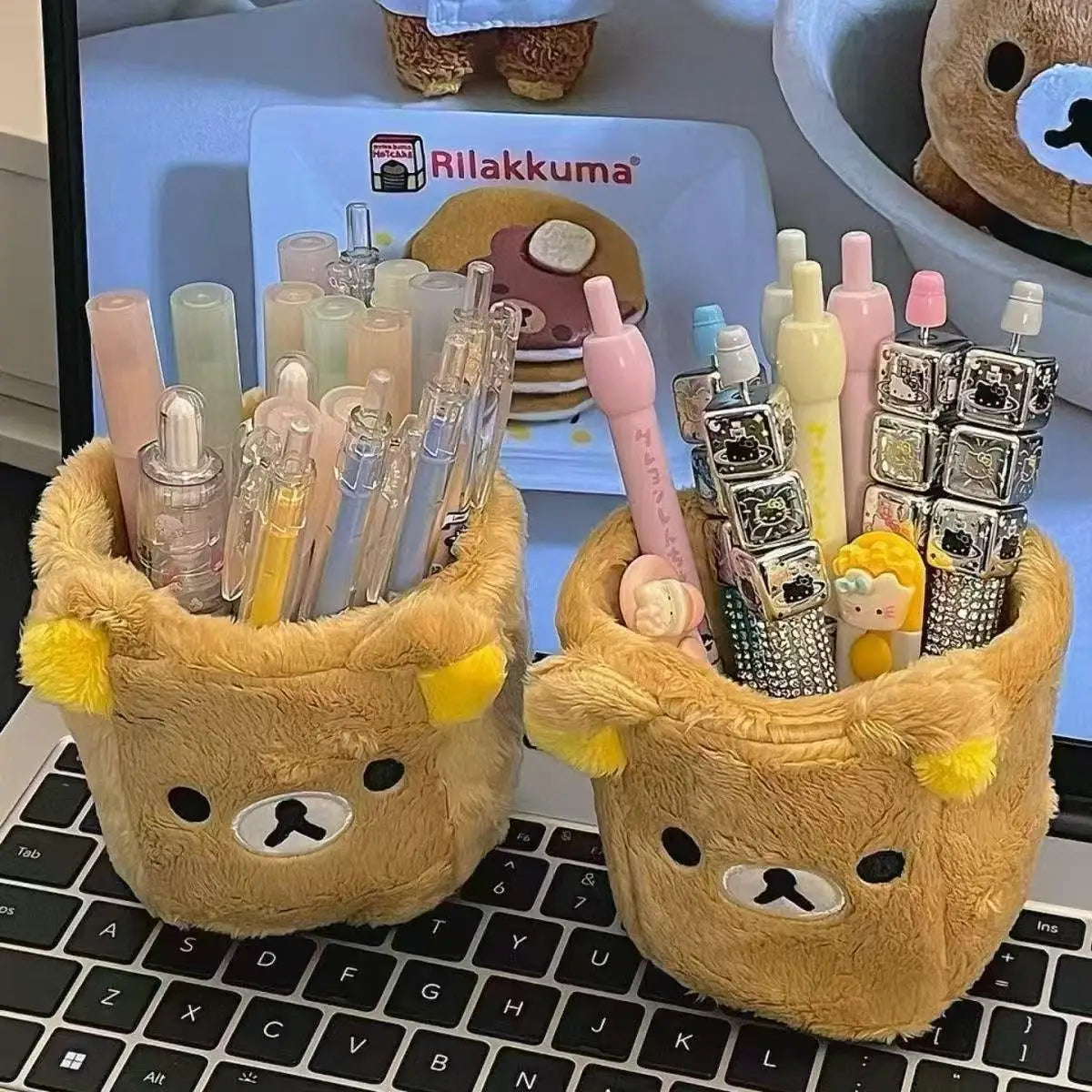 Plushes Pencil Holder Cosmetics Pen Container Kawaii Desk Accessories