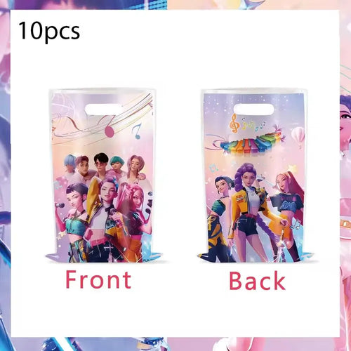 10PCS K-Pop Demon Hunter Theme Party Gift Bags Birthday Candy Bags