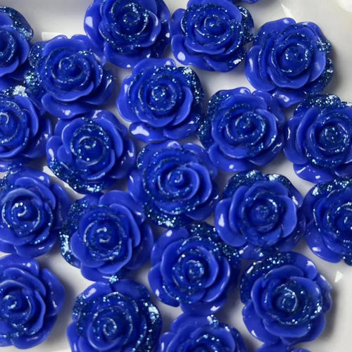 10Pcs 18mm Rose Flower Resin Accessories Cabochon Earring Hair Clip