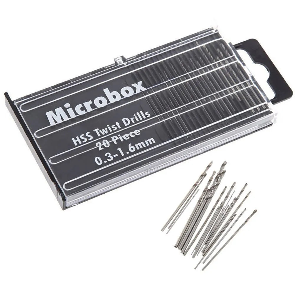 20Pcs Drill Bits For Precision Crafts Jewellery Watch Repair Model