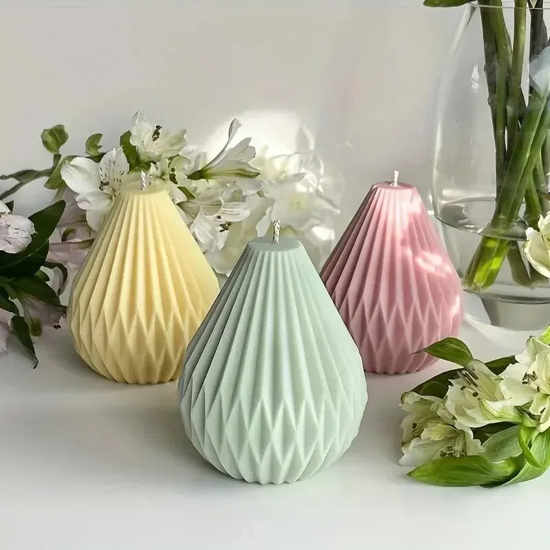 3D Spiral Striped Silicone Mold for DIY Scented Candles, Clay Crafts,