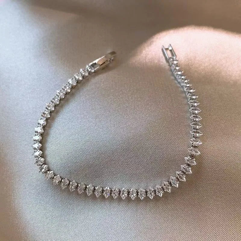Luxury Roman Crystal Geometric Chain Bracelets for Women Trendy Goth