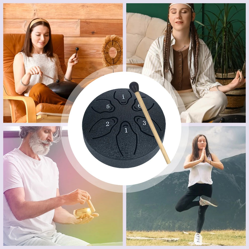 Steel Tongue Drum Portable Rain Drum Hand Pan Drum Percussion Musical