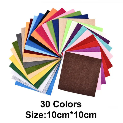 10/40Pcs Nonwoven Needlework Felt Fabric 10cm Patchwork Cloth Bundle