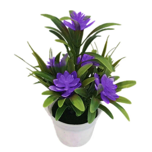 Artificial Flowers Plant Pot Simulate Fake Plastic Flowers Home Office
