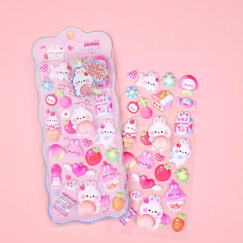 Cute Bunny Stereo Foam Stickers  Self-Adhesive Stickers for