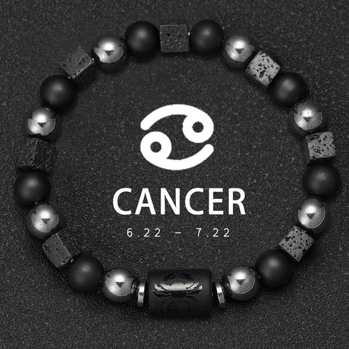 12 Constellation Zodiac Bracele Signs Beads Couples Bracelet Square