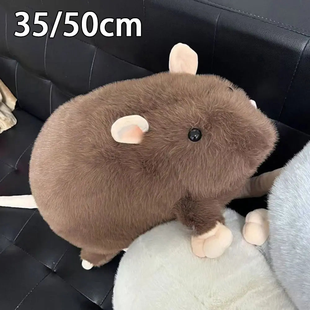Cute 35/50cm Mouse Doll Plush Oversized Flower Branch Rat Doll Cartoon