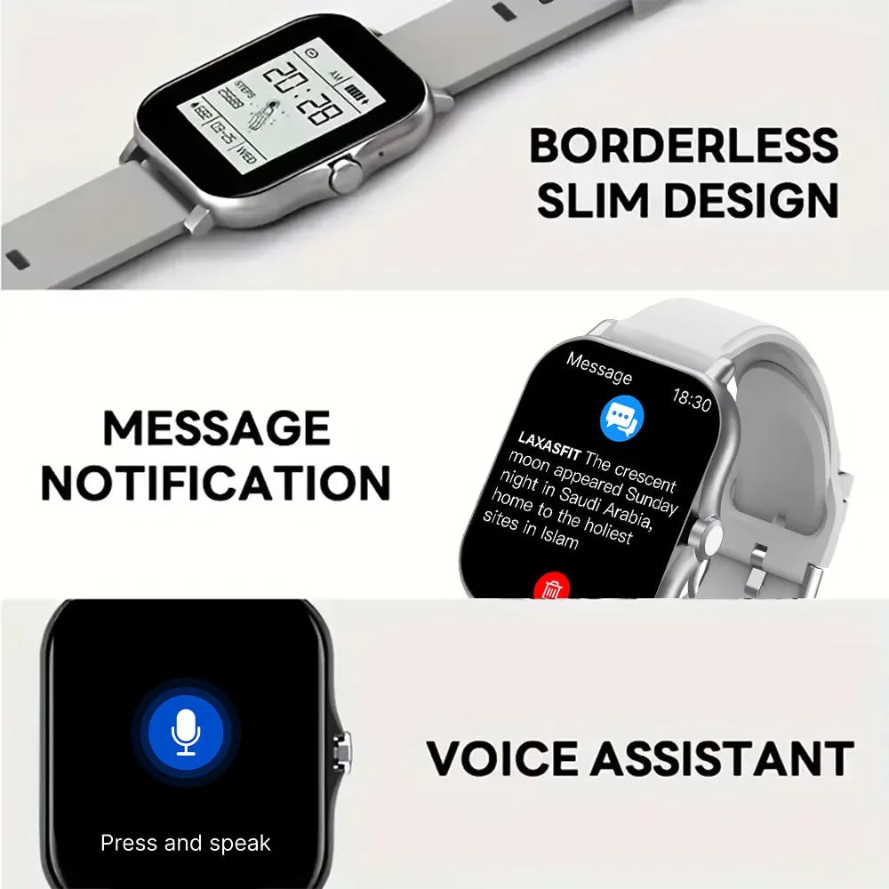 LAXASFIT 2025 New Smart Watch for Men Women Gift Full Touch Screen