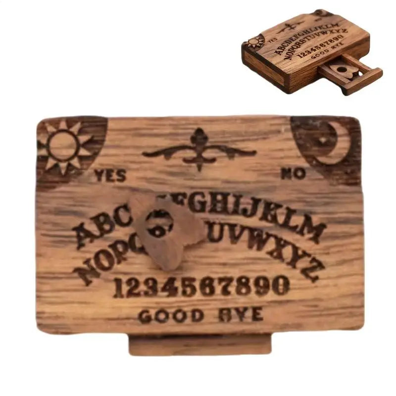 Mini Ouija Board Retro Miniature Spirit Board With Drawer Wooden