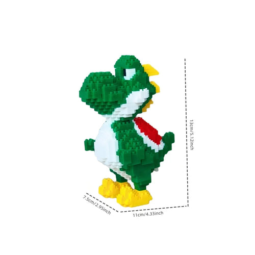 Dinosaur Building Blocks Toys Set: Green Velociraptor and