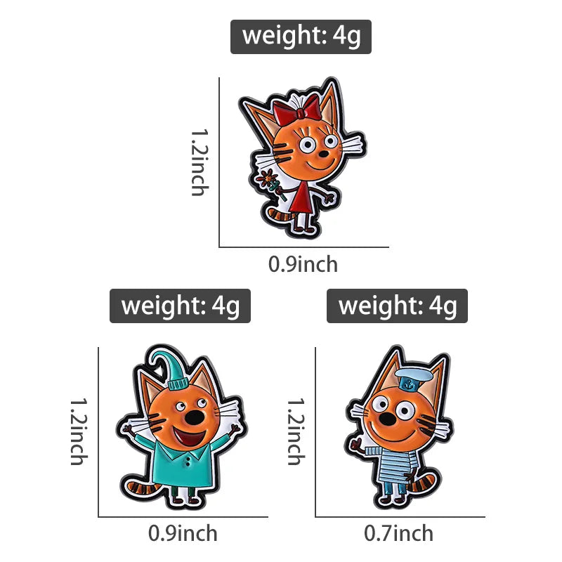 1-9 Pcs/Set Anime Turbo Granny Luck Cat Brooch Enamel Pins Cartoon