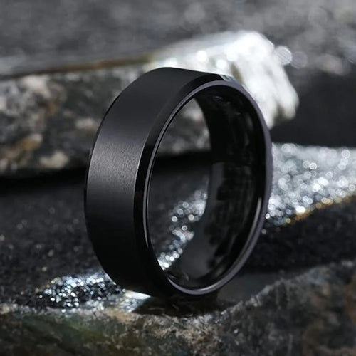 Stainless Steel Rings for Men, Colors: Black Golden Silvery Color, US