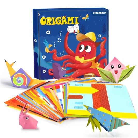 108 Pages Montessori Toys Cartoon Animal Origami Paper DIY Kids Craft