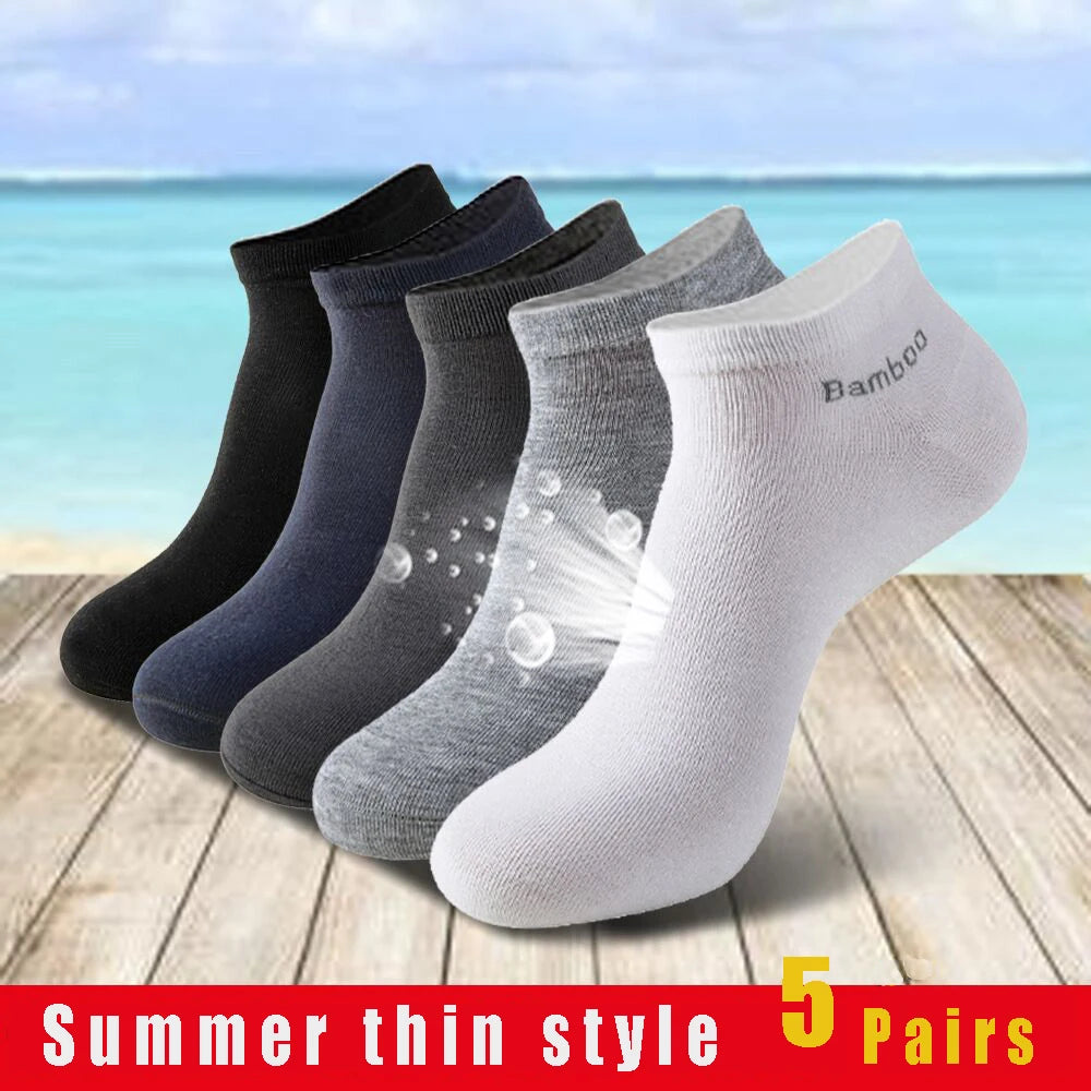 5/10/15/20 Pairs Bamboo Fiber Ankle Socks Men‘s And Women Soft and