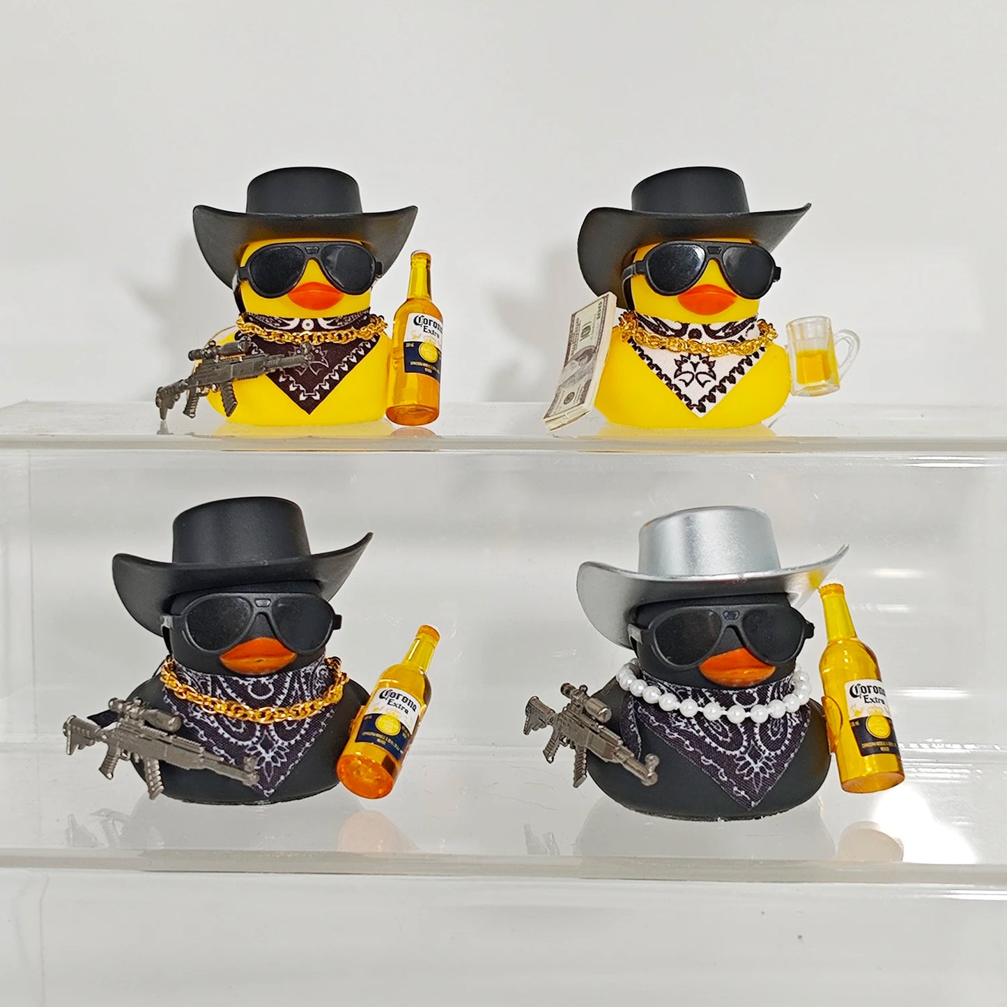 Cowboy Rubber Duck Car Ornament for Jeep Duck Car Dashboard
