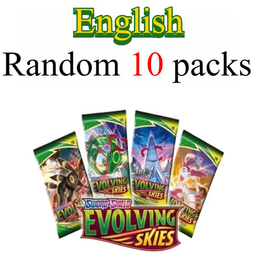 10 Pokémon Card Packs, Bright Stars,151 Prismatic Evolutions,PALDEAN
