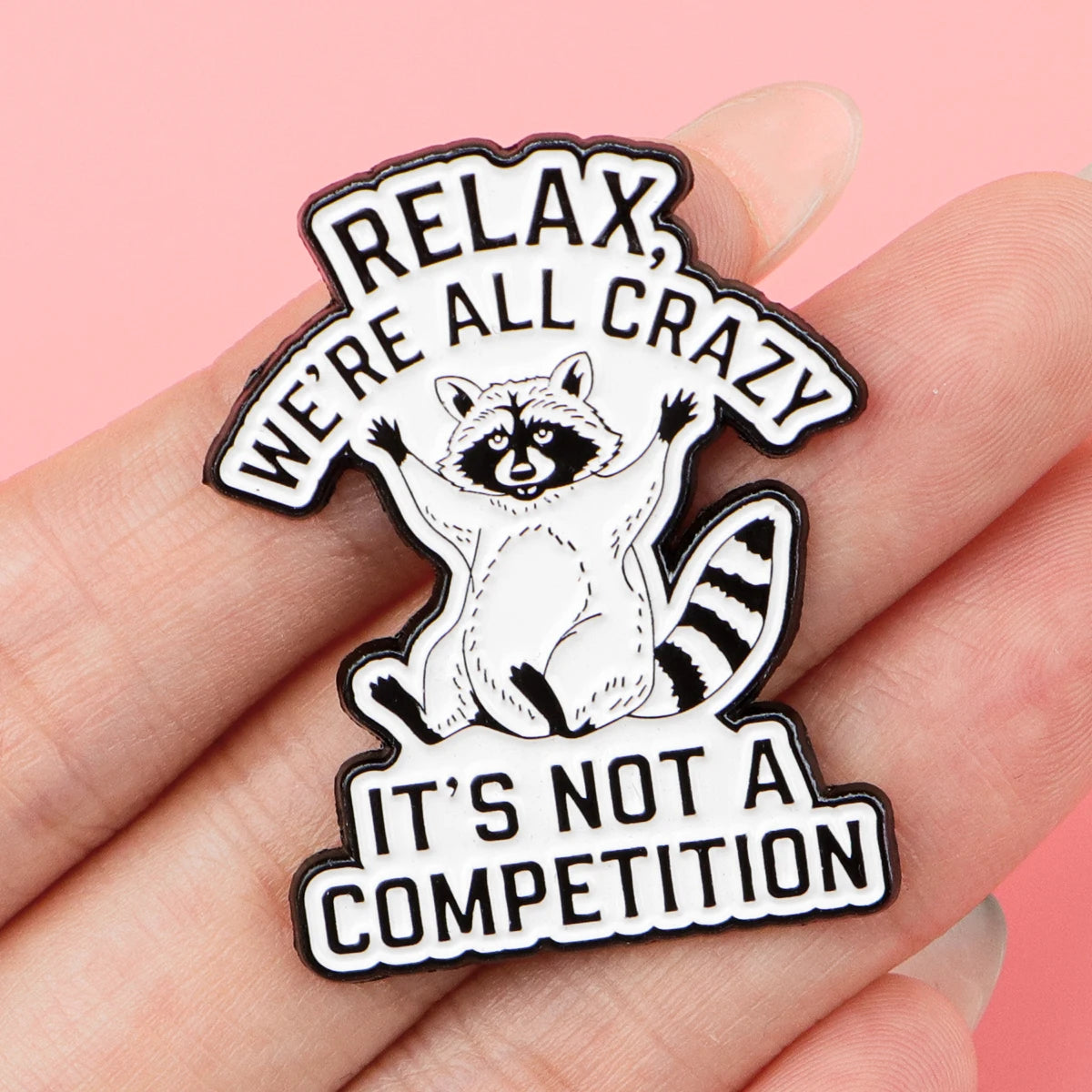 Black Cat Frog Quote Enamel Pin Rainbow Gay Brooch Badge on Backpack