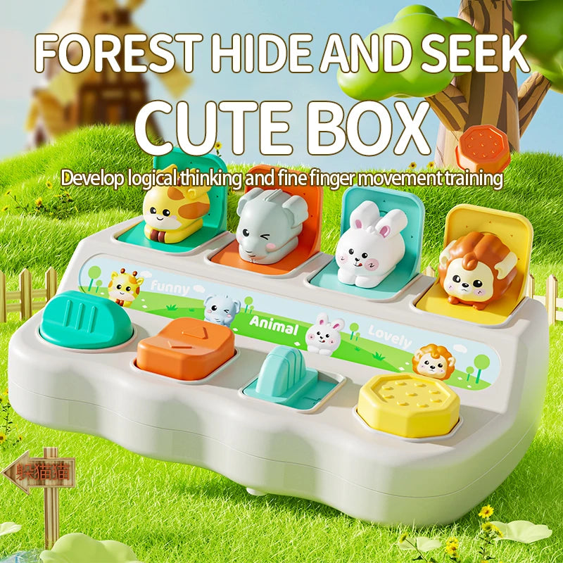 Montessori Pop up Animal Toys and Learning Boxes - Enhance Logic and