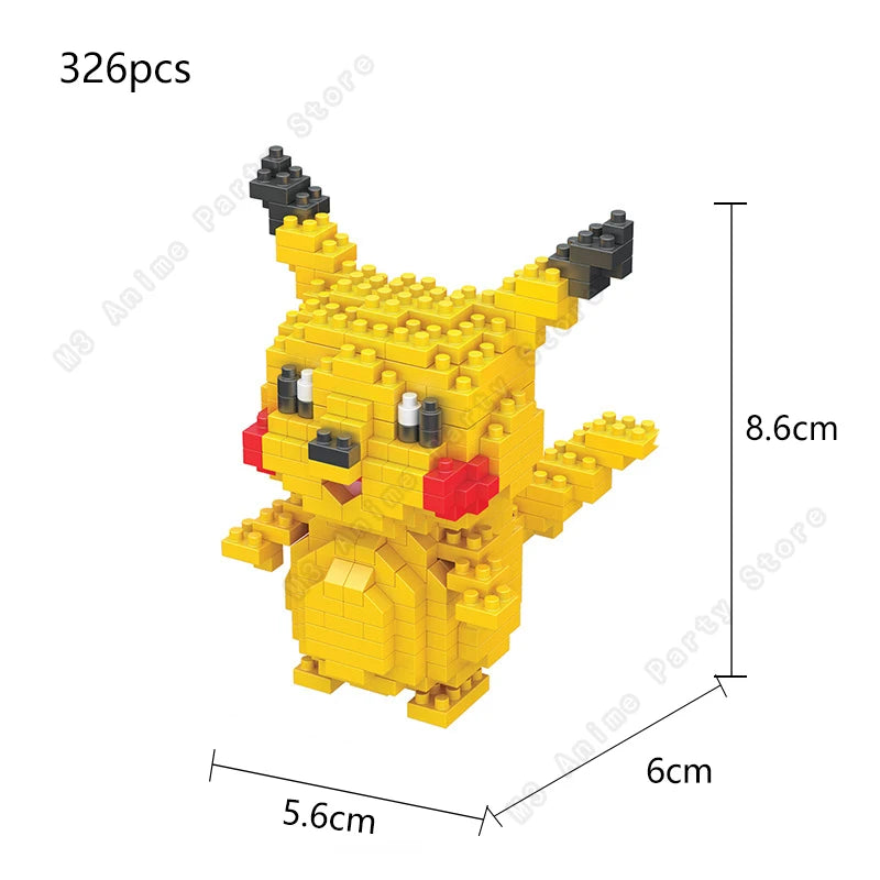 Pokemon Building Blocks Set Pikachu Bricks Block Assembling Micro