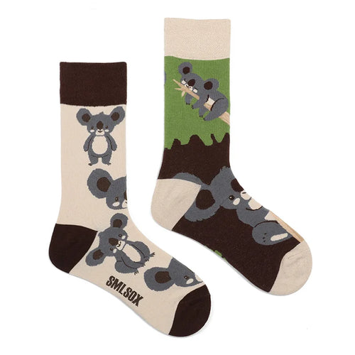 1 Pair Man Women Sock Original AB Tide Socks Colorful Cat Dog Koala