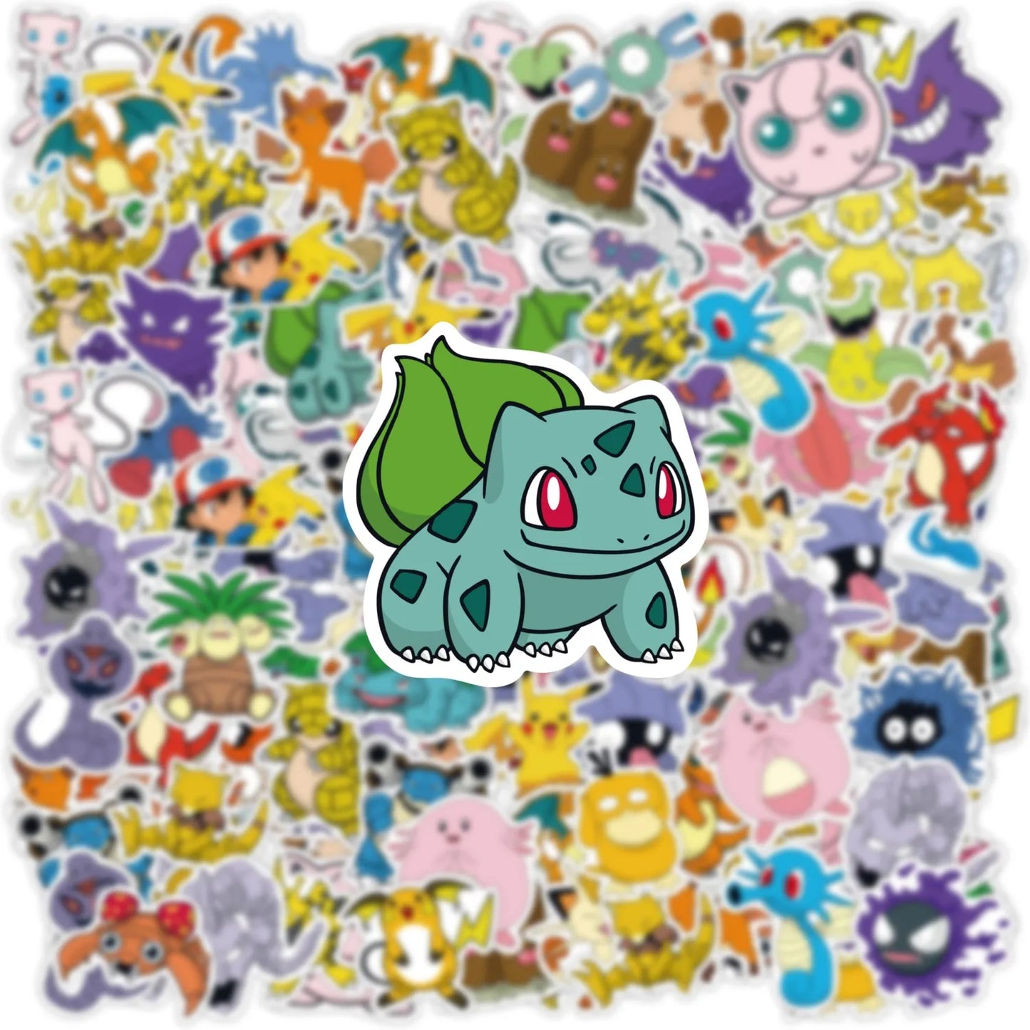 50PCS Anime Pokemon Cute Stickers Graffiti Decoration DIY Skateboard