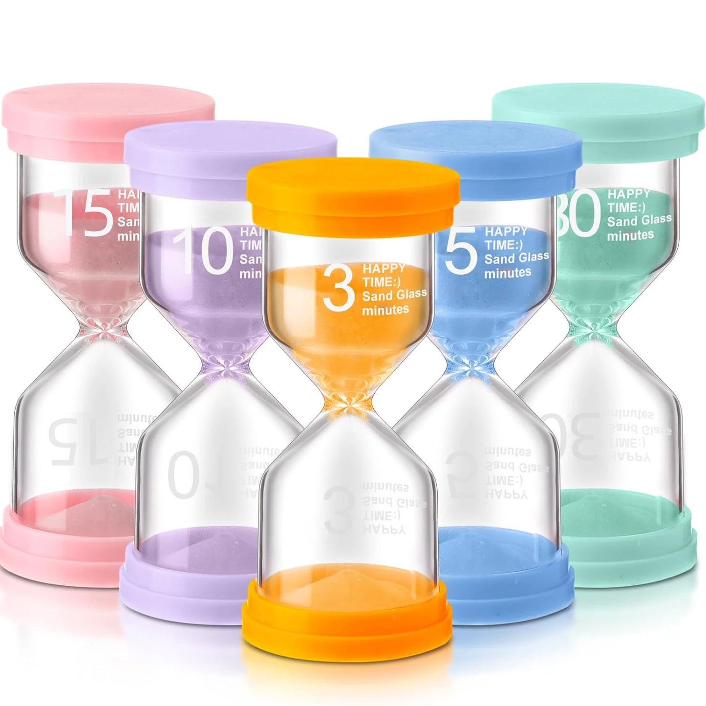 1PCS 3/5/10/15/30 Minutes Colorful Hourglass Sandglass Children Kid
