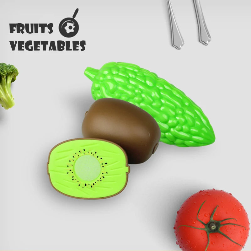6/10/13/24Pcs Kitchen Fun Cutting Fruits and Vegetables Food Play