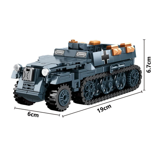 WW2 Military Army Soldiers World War 2 Tank Armored Vehicle Model