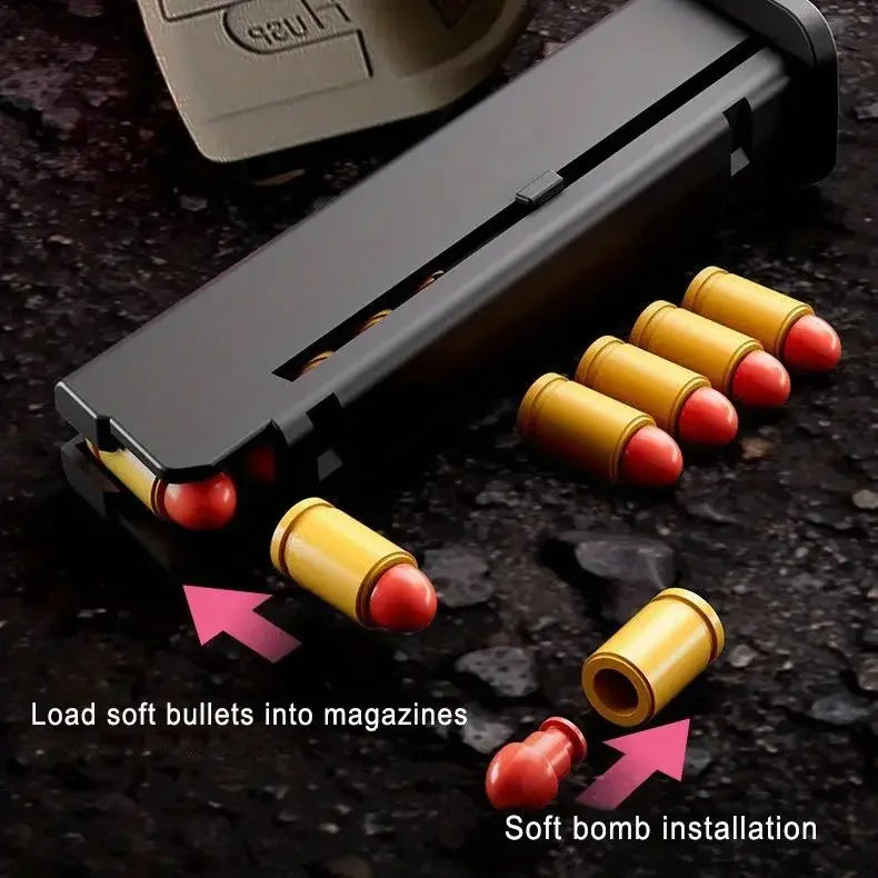 SIG17 Shell Throwing Toy Gun Continuous Firing Blowback Soft Bullet