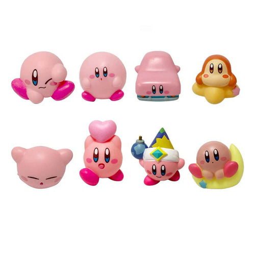 8Pcs/Set Games Star Kirby Anime Figure  Cute Cartoon Pink Kirby Mini