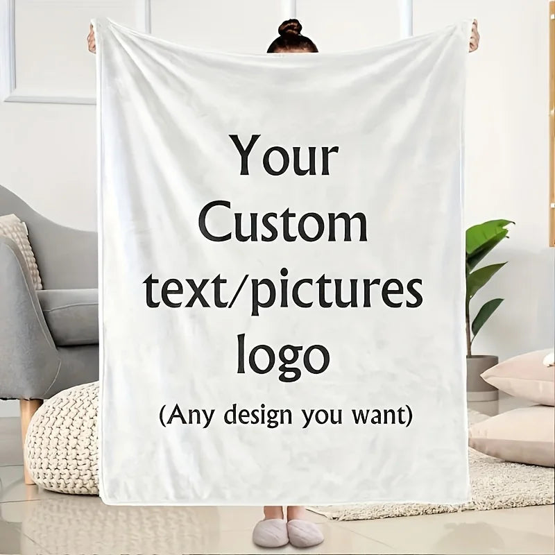 1 Piece of Custom DIY Personalized Photo Blanket for Your Loved One -
