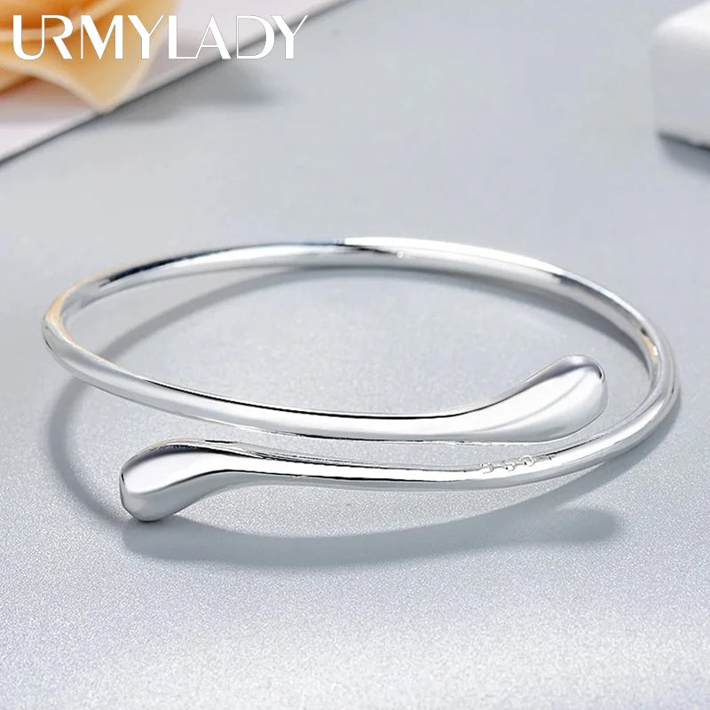 Charm 925 Sterling Silver Bracelets for Women fine Water droplets
