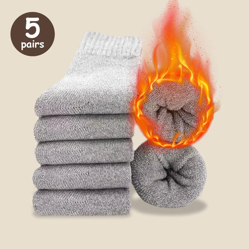 3/5 Pairs Of Thick Woolen Socks For Men, Autumn And Winter Stockings,