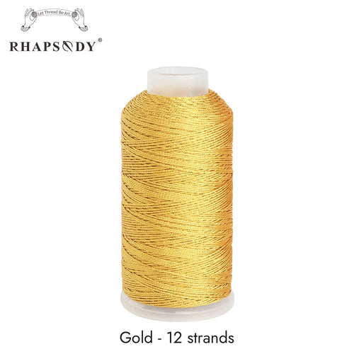 Rhapsody Metallic Thread 3/6/9/12 Strands Jewelry Thread Craft Gold