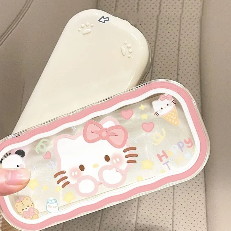 Sanrio Hello Kitty Glasses Storage Box Anime Kawaii Cute Cartoon Girly