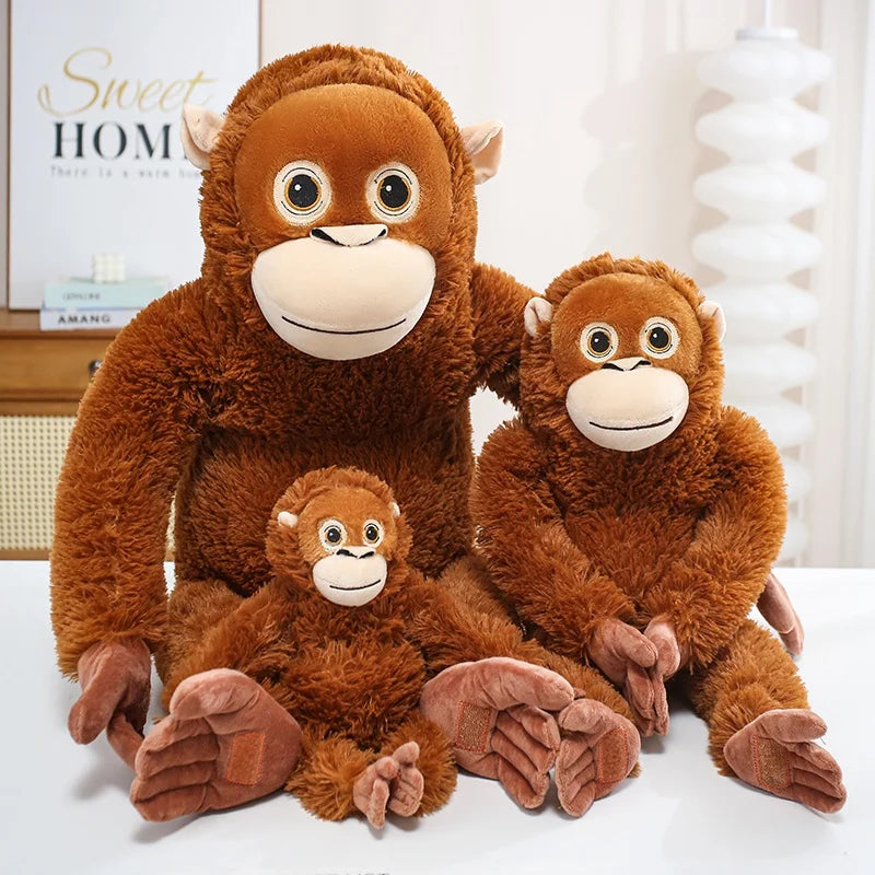 Large Cartoon Gorilla Plush Toy Chimpanzee Monkey Fun Companion Doll