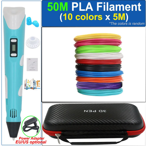 Children's 3D Pen 3D Drawing Printing Pen with LCD Screen Power