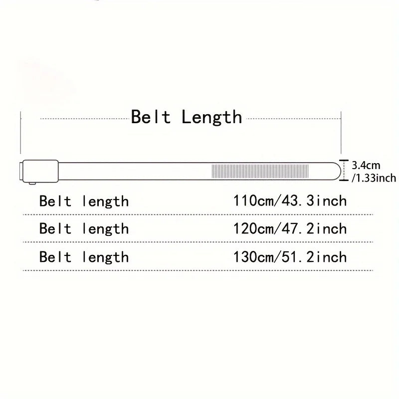 Men's Fashion Belt With Toothless Automatic Buckle Suitable For
